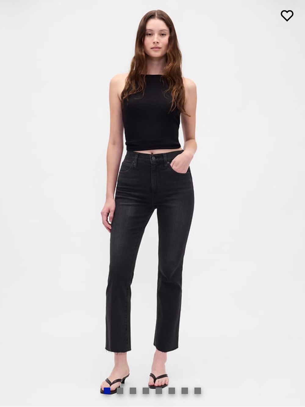GAP Women’s Black Kick Fit High Rise Ankle Jeans